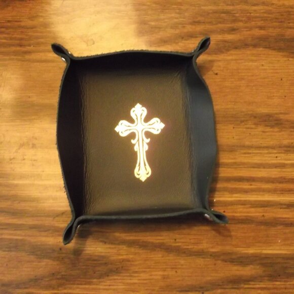 Leather Valet Tray - Cross - Picture 1 of 2